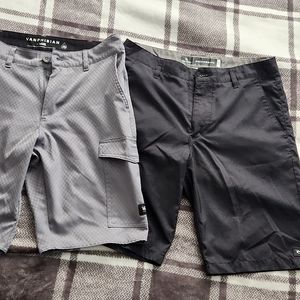 Men hybrid shorts one Van's Vansphibian and one Rip curl Boardwalk